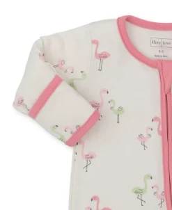 Kissy Kissy Kissy Love Flamingo Love Zip Footie> Footies|Pajamas