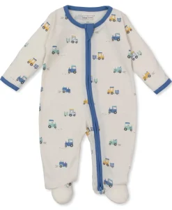 Kissy Kissy Kissy Love On the Farm Zip Footie> Footies|Pajamas