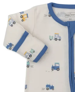 Kissy Kissy Kissy Love On the Farm Zip Footie> Footies|Pajamas