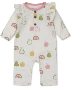 Kissy Kissy Kissy Love Pears and Rainbows Playsuit (0-3M)> Playsuits