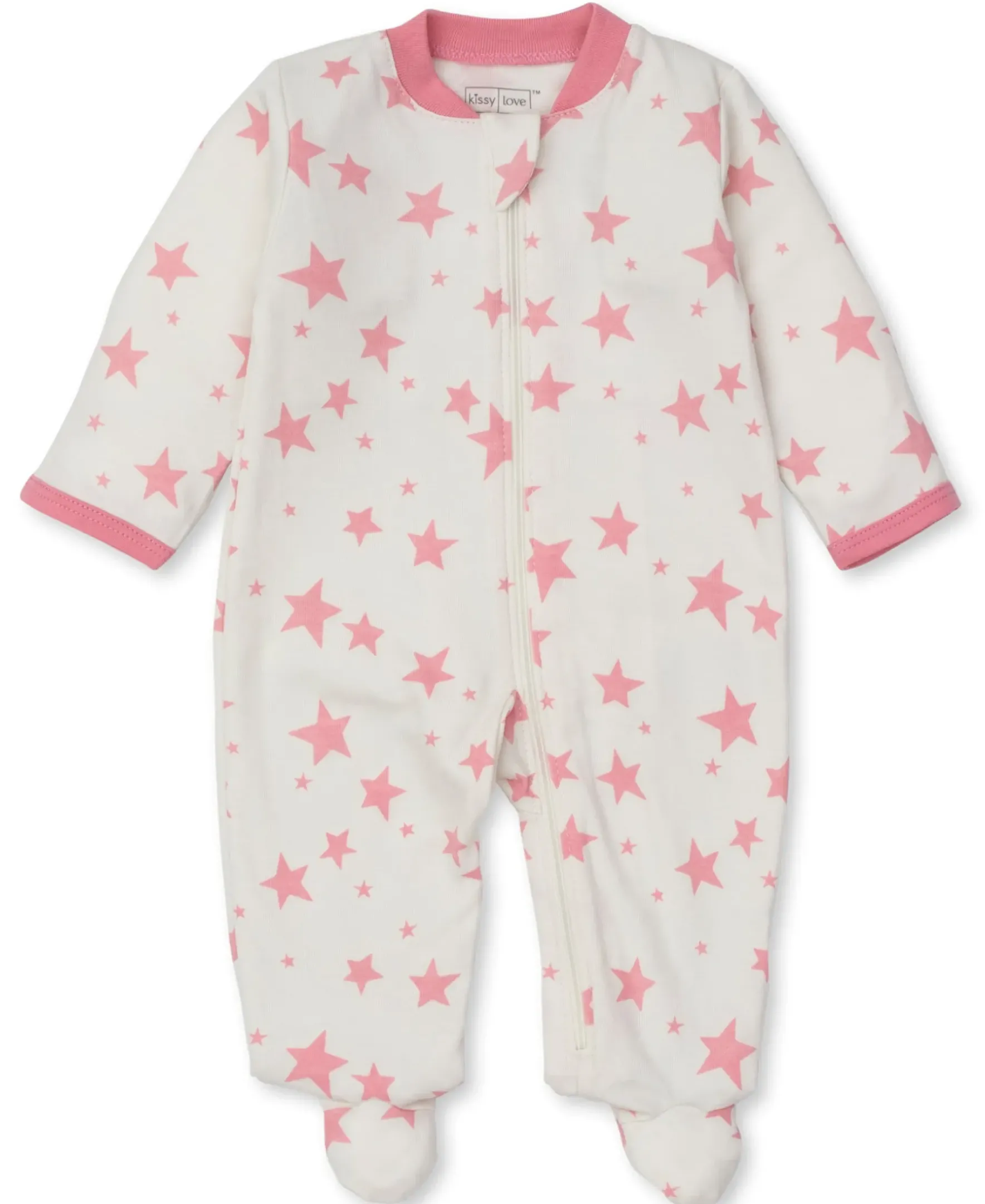 Kissy Kissy Kissy Love Star Zone Zip Footie (NB)> Footies|Pajamas
