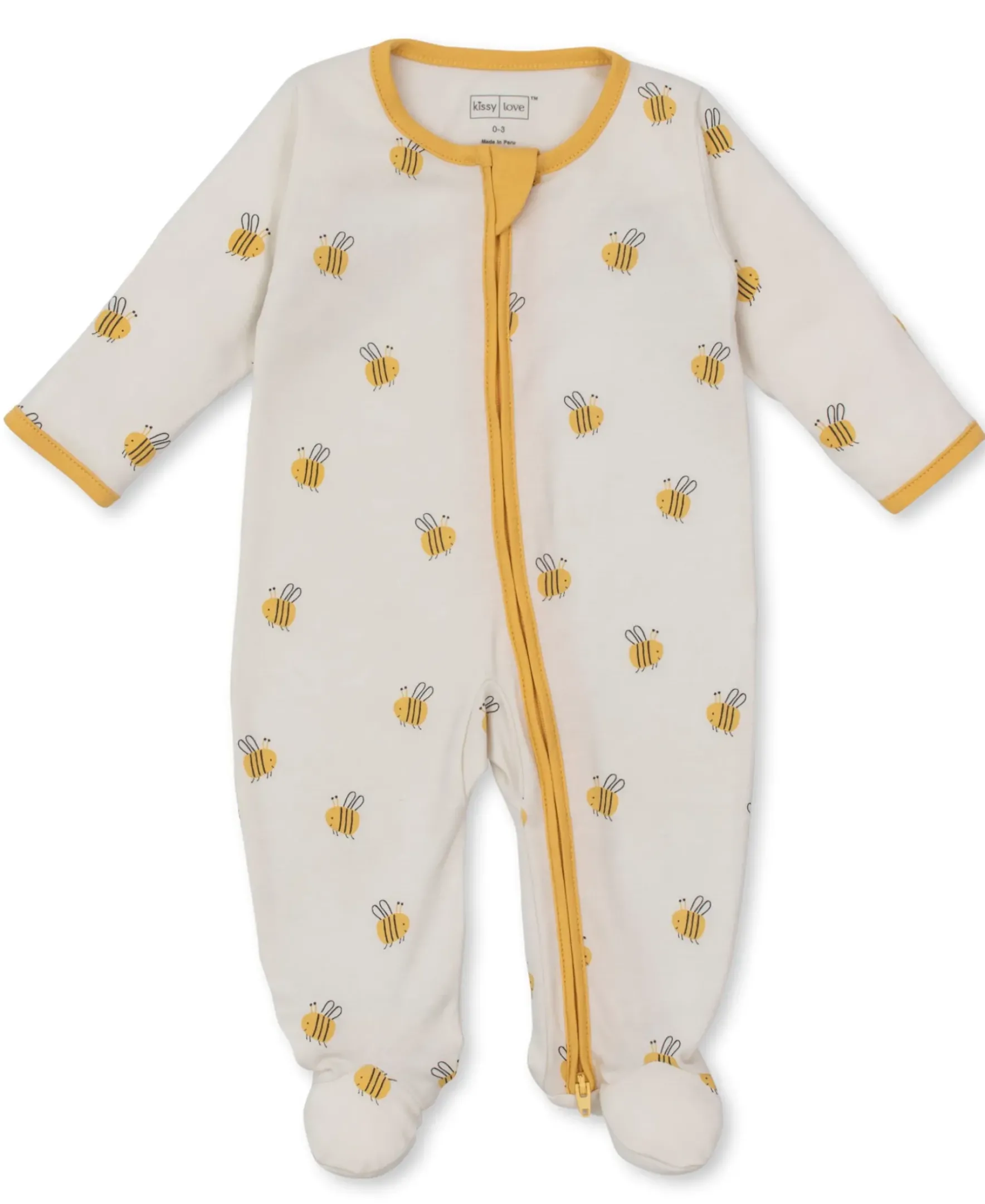 Kissy Kissy Kissy Love Tumbling Bees Zip Footie> Footies|Pajamas