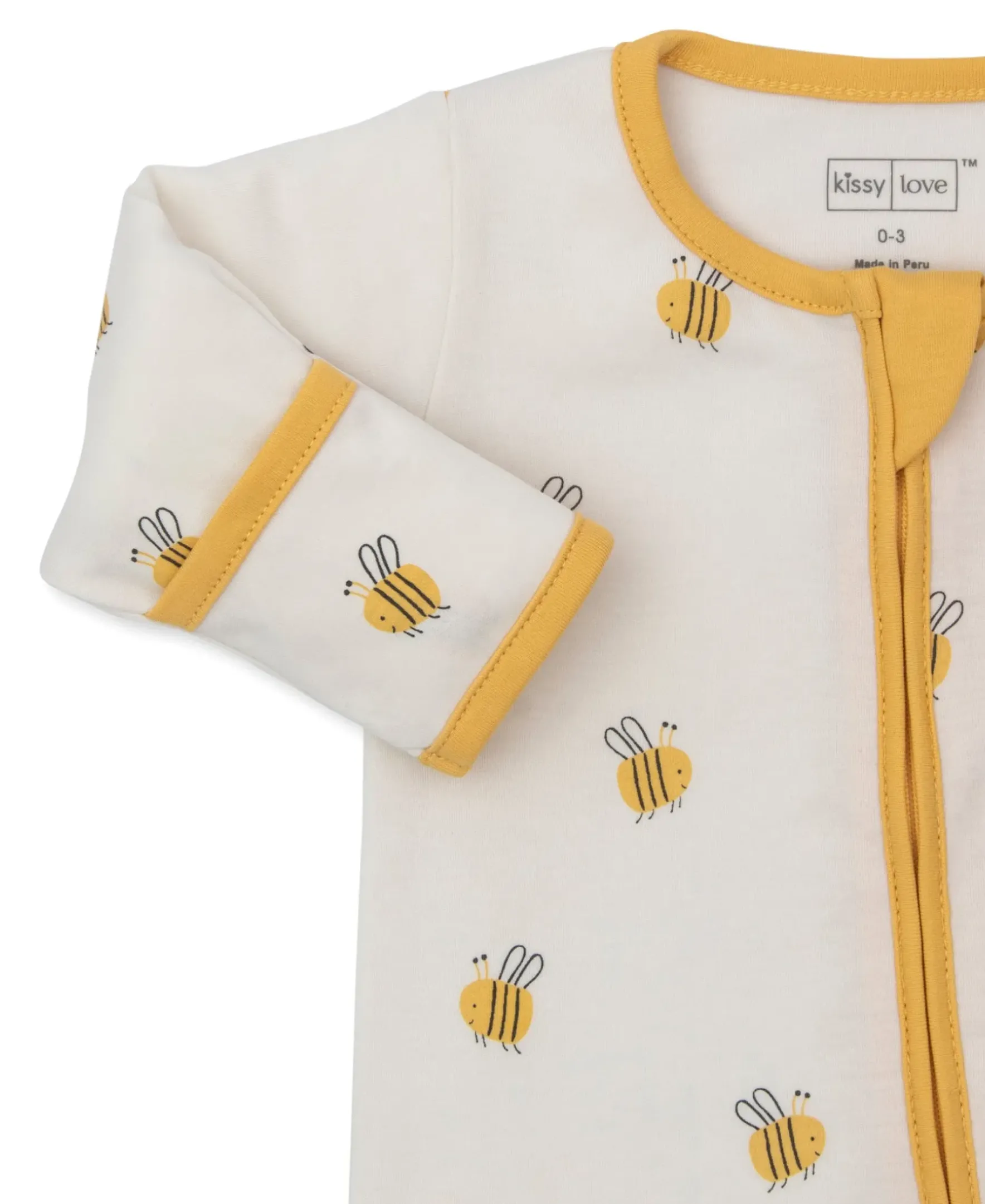 Kissy Kissy Kissy Love Tumbling Bees Zip Footie> Footies|Pajamas