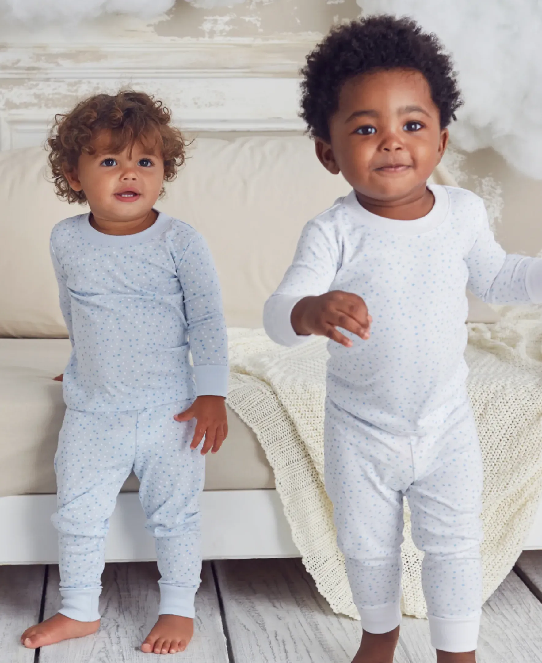 Kissy Kissy Kissy Superstars White Print Pajama Set> Pajamas|White Basics
