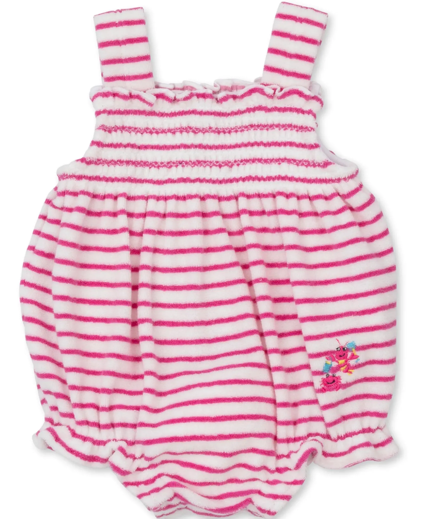Kissy Kissy Lobsters Sandy Smiles Stripe Terry Bubble> Rompers|Dresses + Bubbles