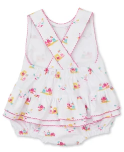 Kissy Kissy Lobsters Sandy Smiles Pink Bubble> Rompers|Dresses + Bubbles