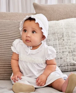 Kissy Kissy Miniature Roses White Dress Set> Dresses + Bubbles|White Basics