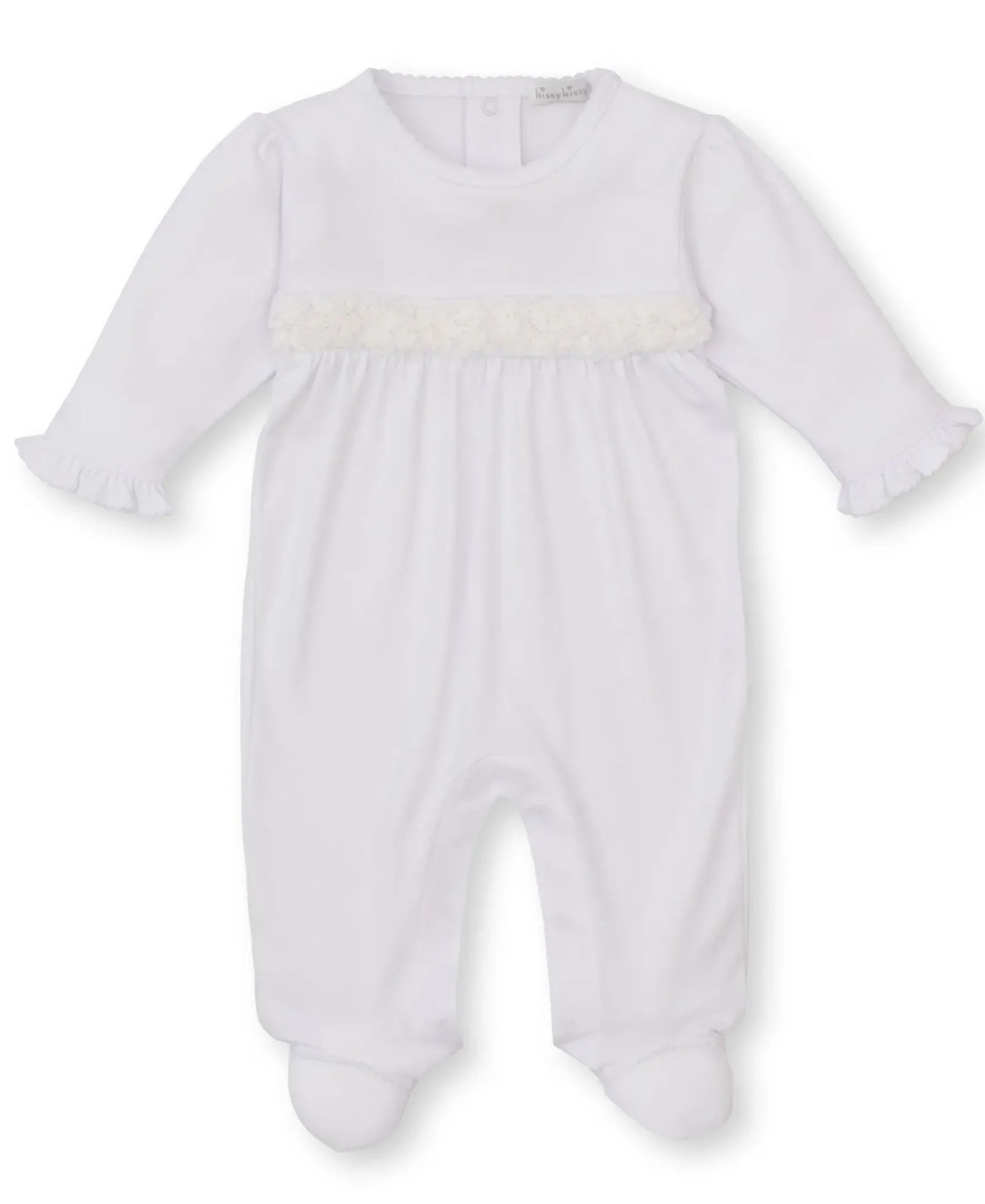 Kissy Kissy Miniature Roses White Footie> Footies|White Basics