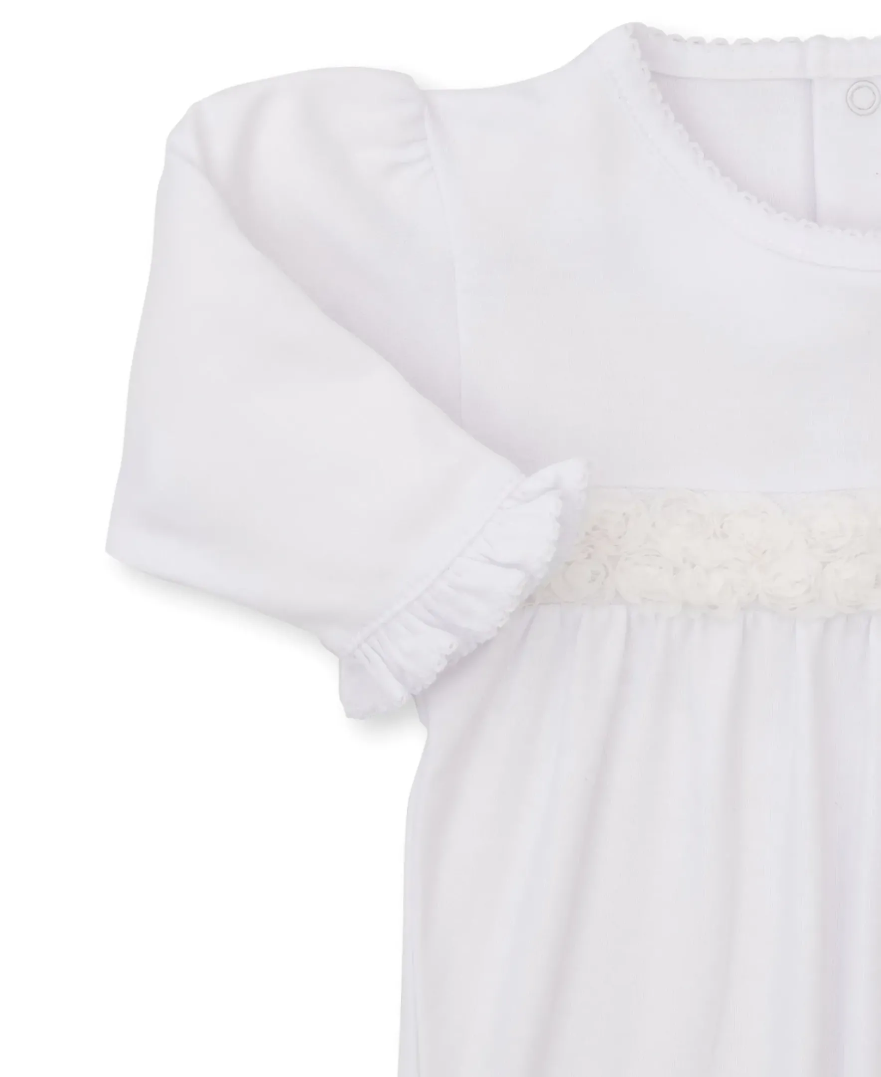Kissy Kissy Miniature Roses White Footie> Footies|White Basics