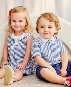 Kissy Kissy Stripe Dress Set> Dresses + Bubbles