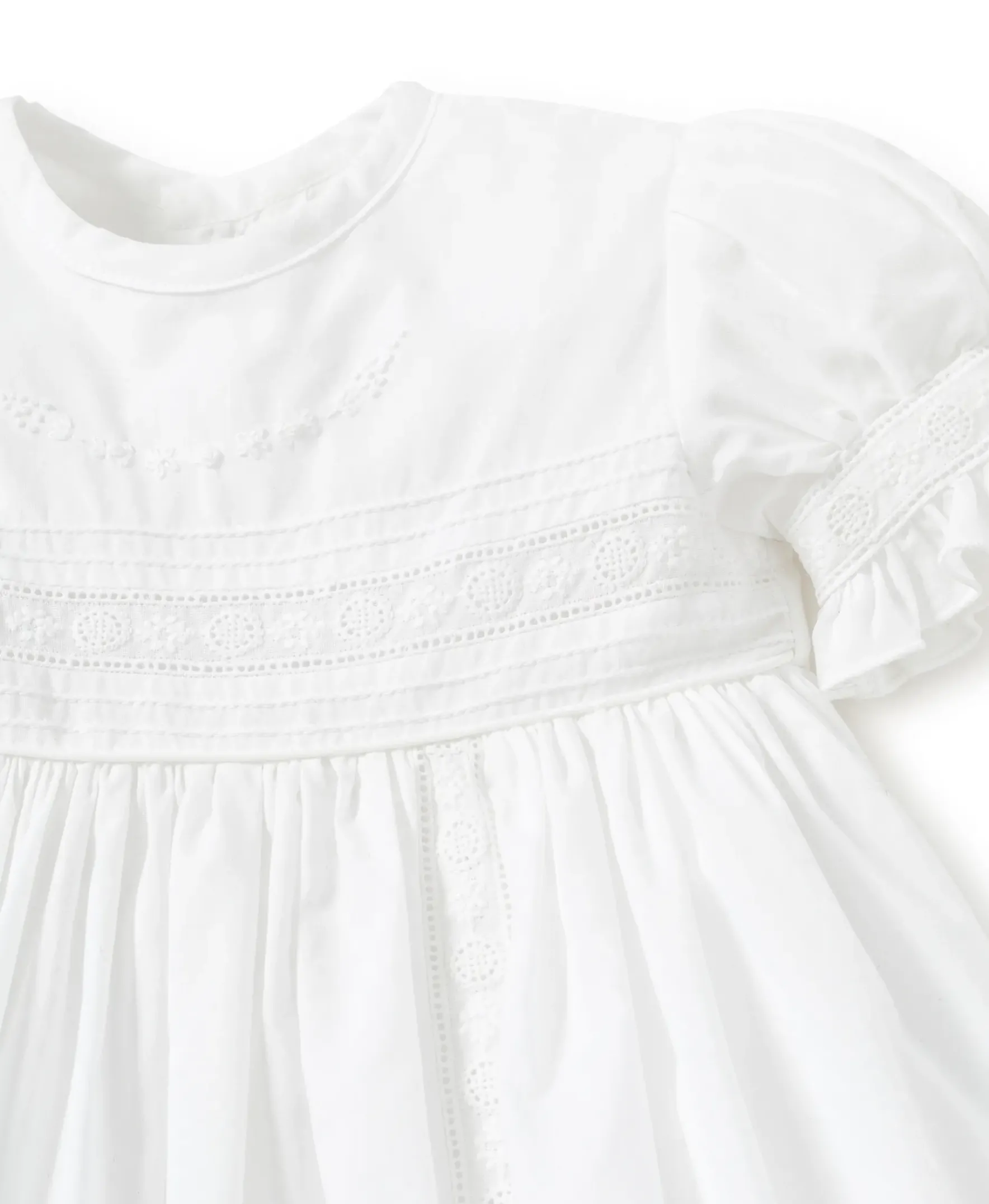 Kissy Kissy Nicole Christening Gown & Hat Set> Hats|Smocking + Hand Embroidery