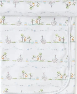 Kissy Kissy Noah's Blue Print Blanket> Blankets|Classic Collections