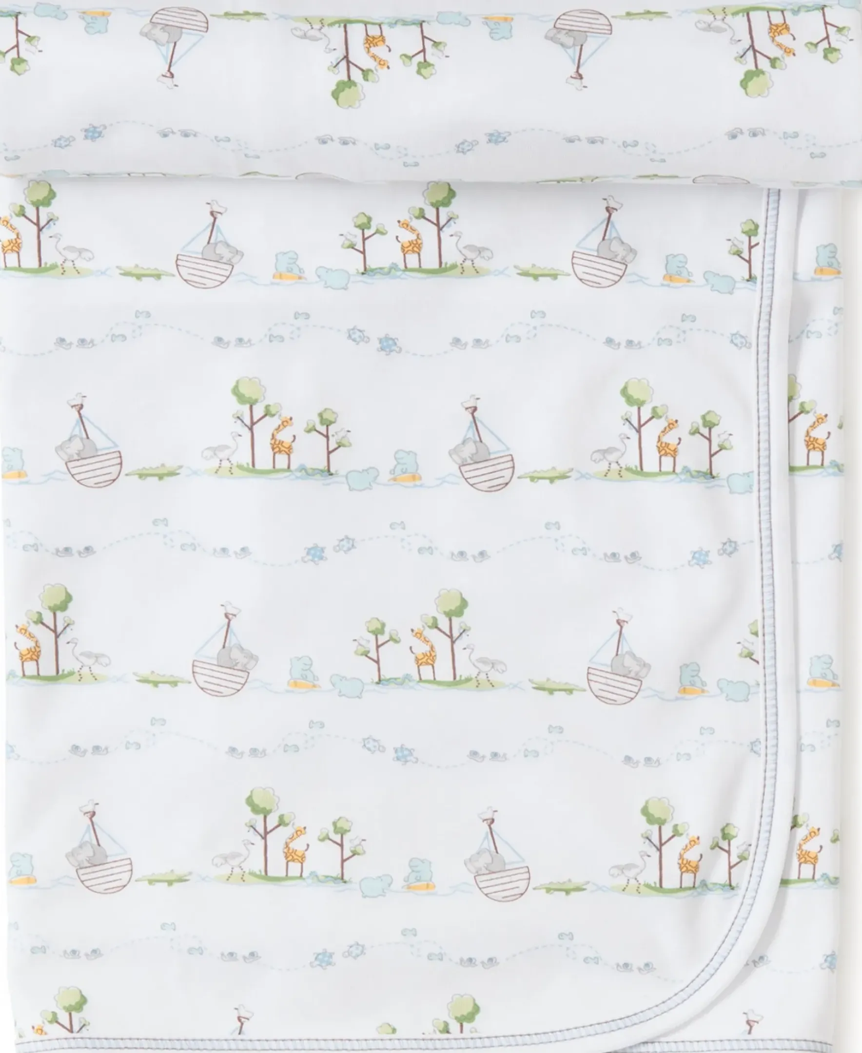 Kissy Kissy Noah's Blue Print Blanket> Blankets|Classic Collections