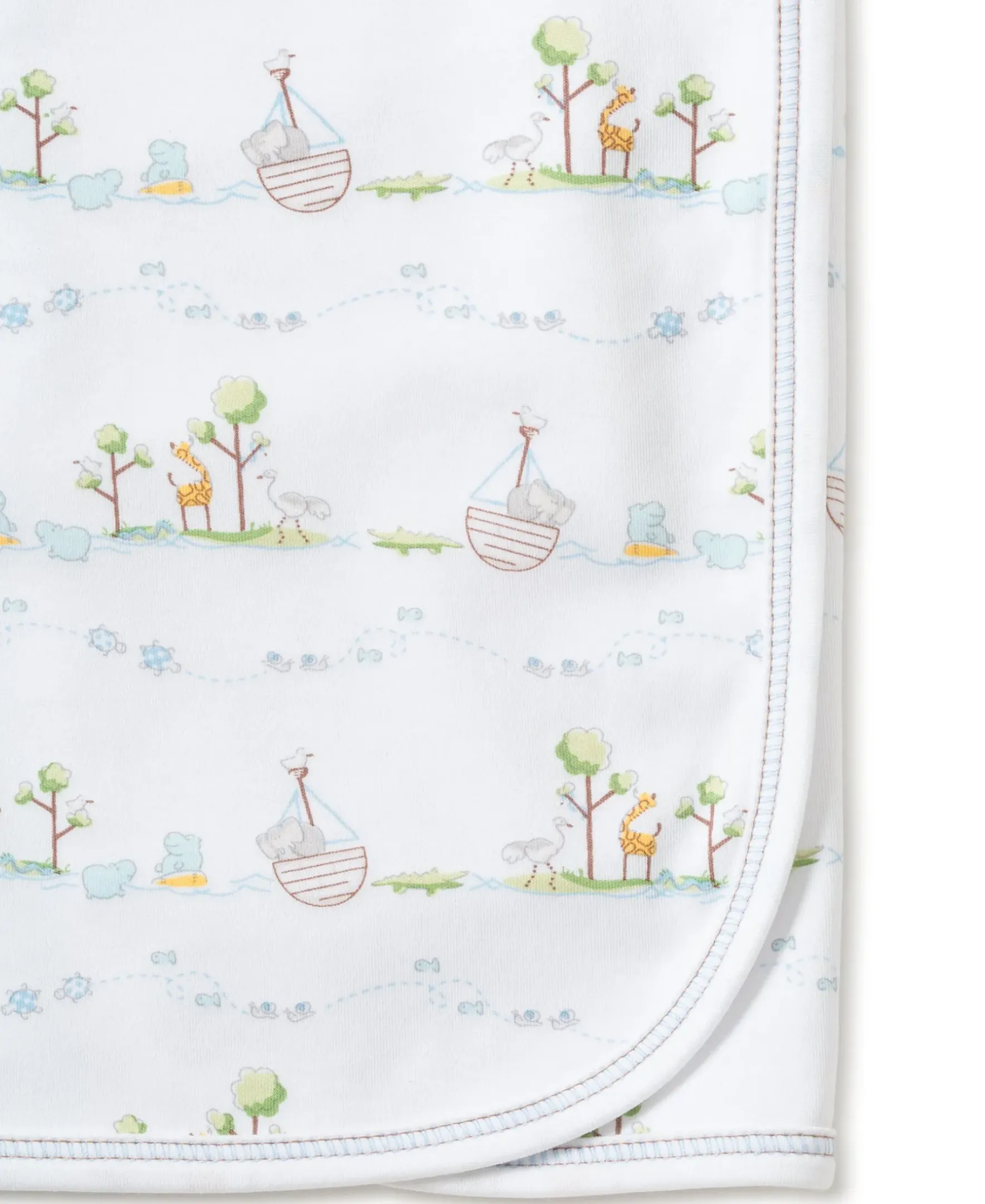Kissy Kissy Noah's Blue Print Blanket> Blankets|Classic Collections