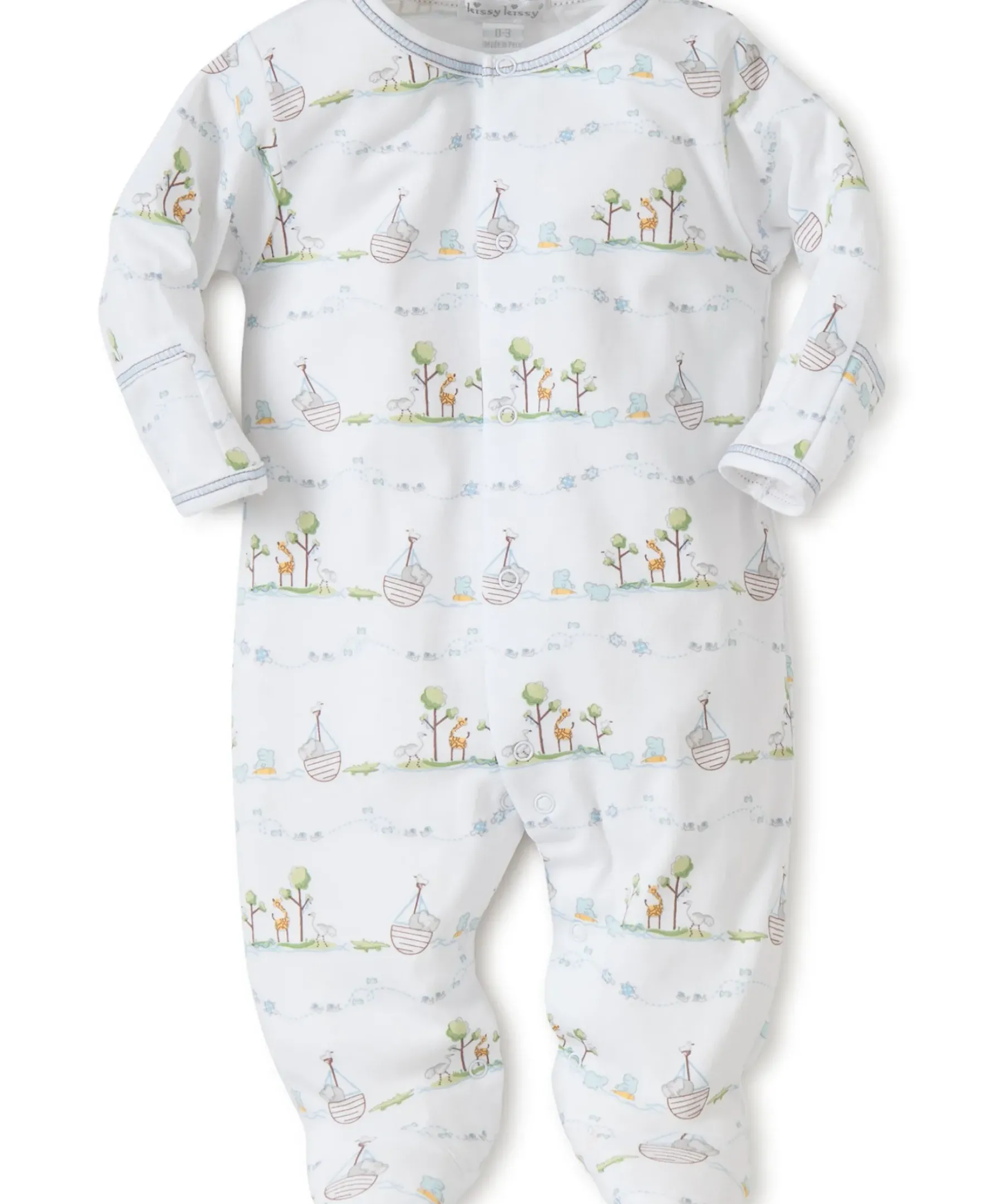Kissy Kissy Noah's Blue Print Footie> Footies|Classic Collections