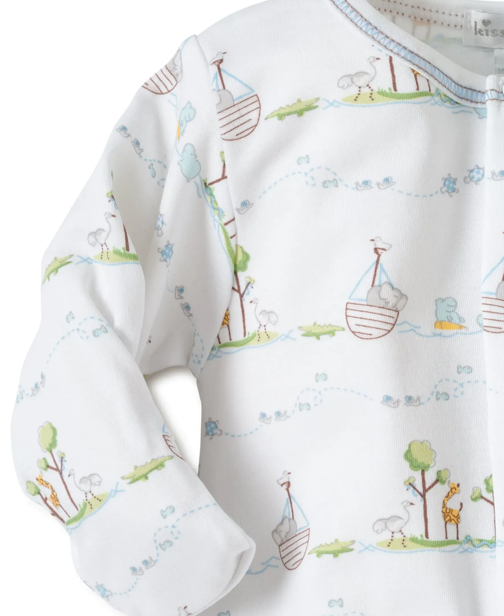 Kissy Kissy Noah's Blue Print Footie> Footies|Classic Collections