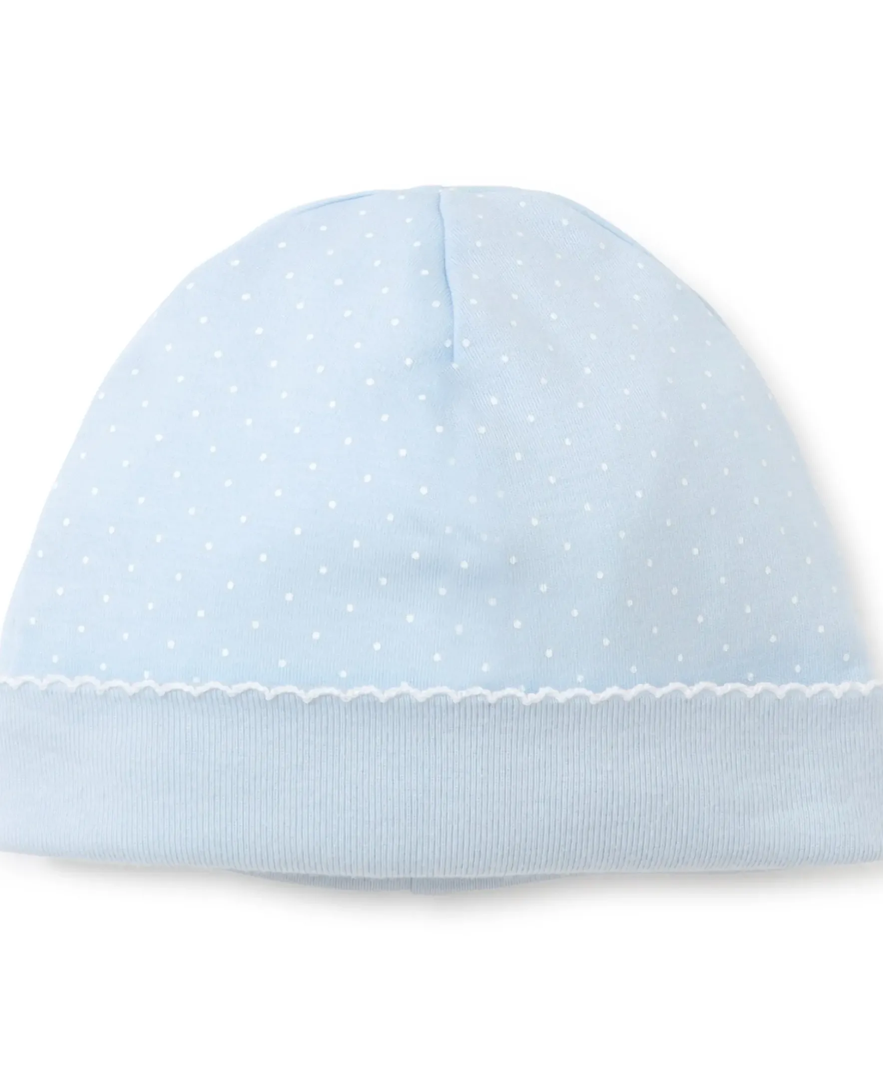 Kissy Kissy Personalized Blue/White New Kissy Dots Print Hat> Hats|White Basics