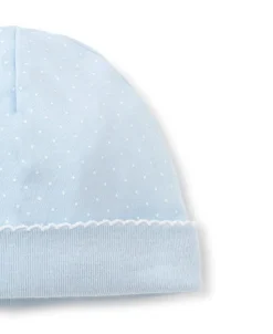 Kissy Kissy Personalized Blue/White New Kissy Dots Print Hat> Hats|White Basics