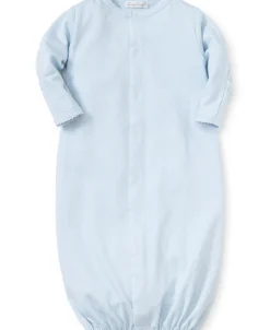 Kissy Kissy Personalized Blue/White New Kissy Dots Conv. Gown> Convertible Gowns|White Basics