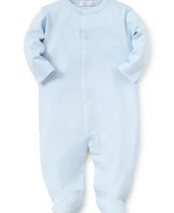 Kissy Kissy Personalized Blue/White New Kissy Dots Footie> Footies|White Basics