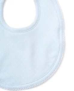 Kissy Kissy Personalized Blue/White New Kissy Dots Print Bib> Bibs|White Basics