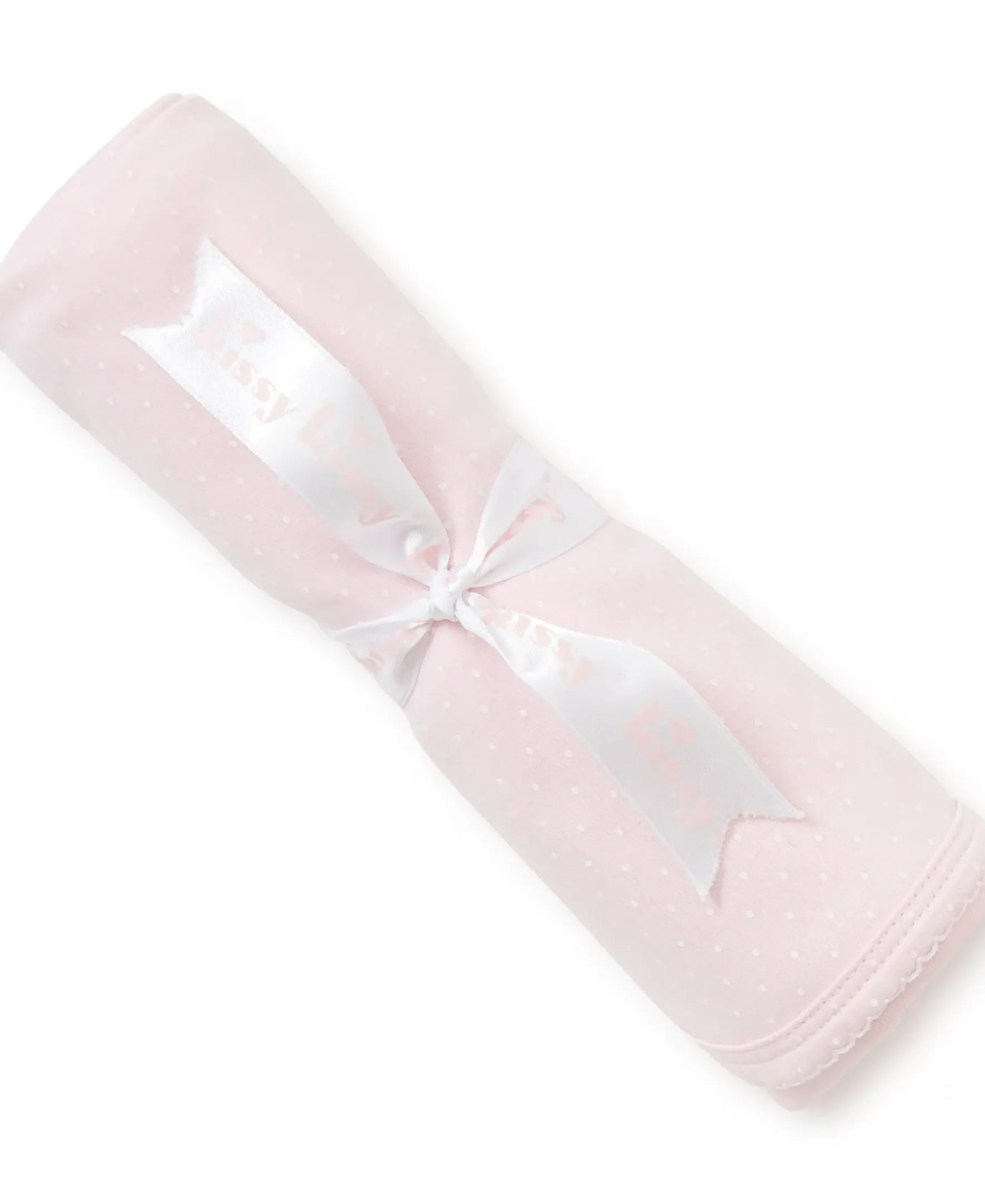 Kissy Kissy Personalized New Kissy Dots Blanket> Blankets|White Basics