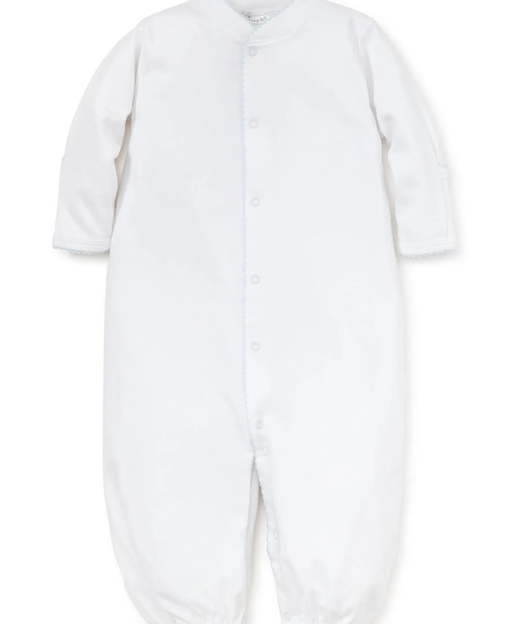 Kissy Kissy Personalized White/Blue Kissy Basics Conv. Gown> Convertible Gowns|White Basics