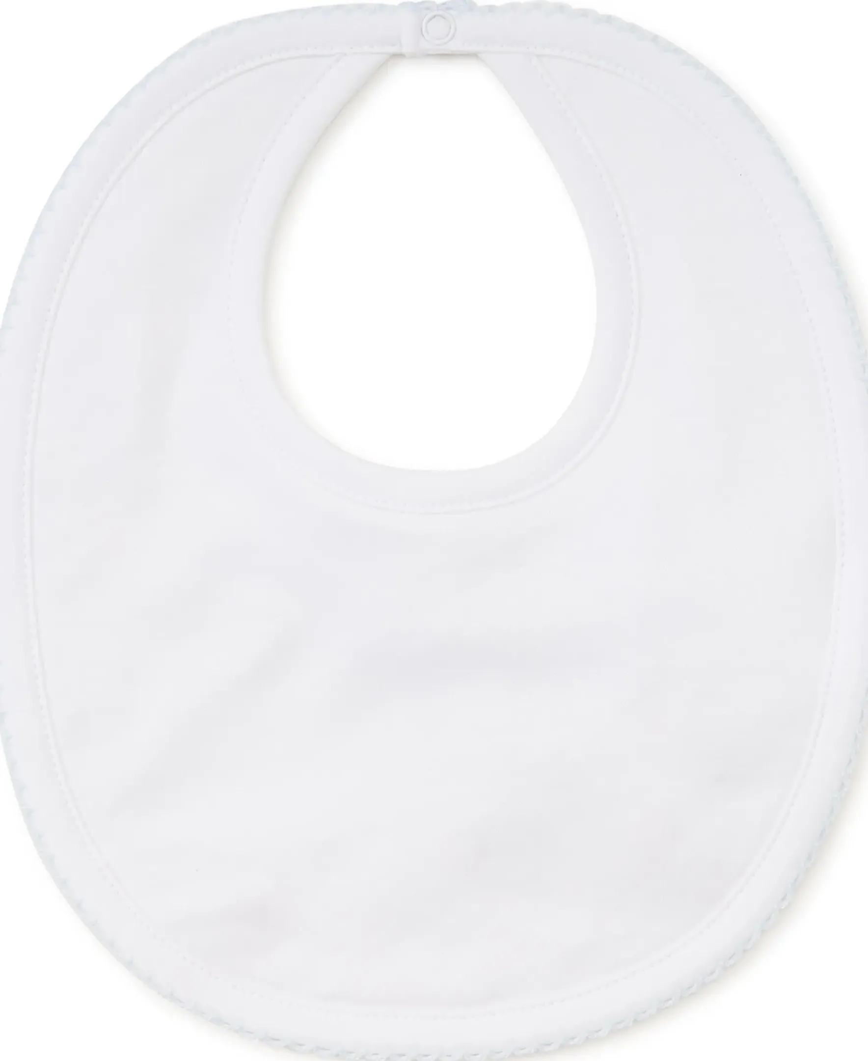 Kissy Kissy Personalized White/Blue Kissy Basics Bib> Bibs|White Basics