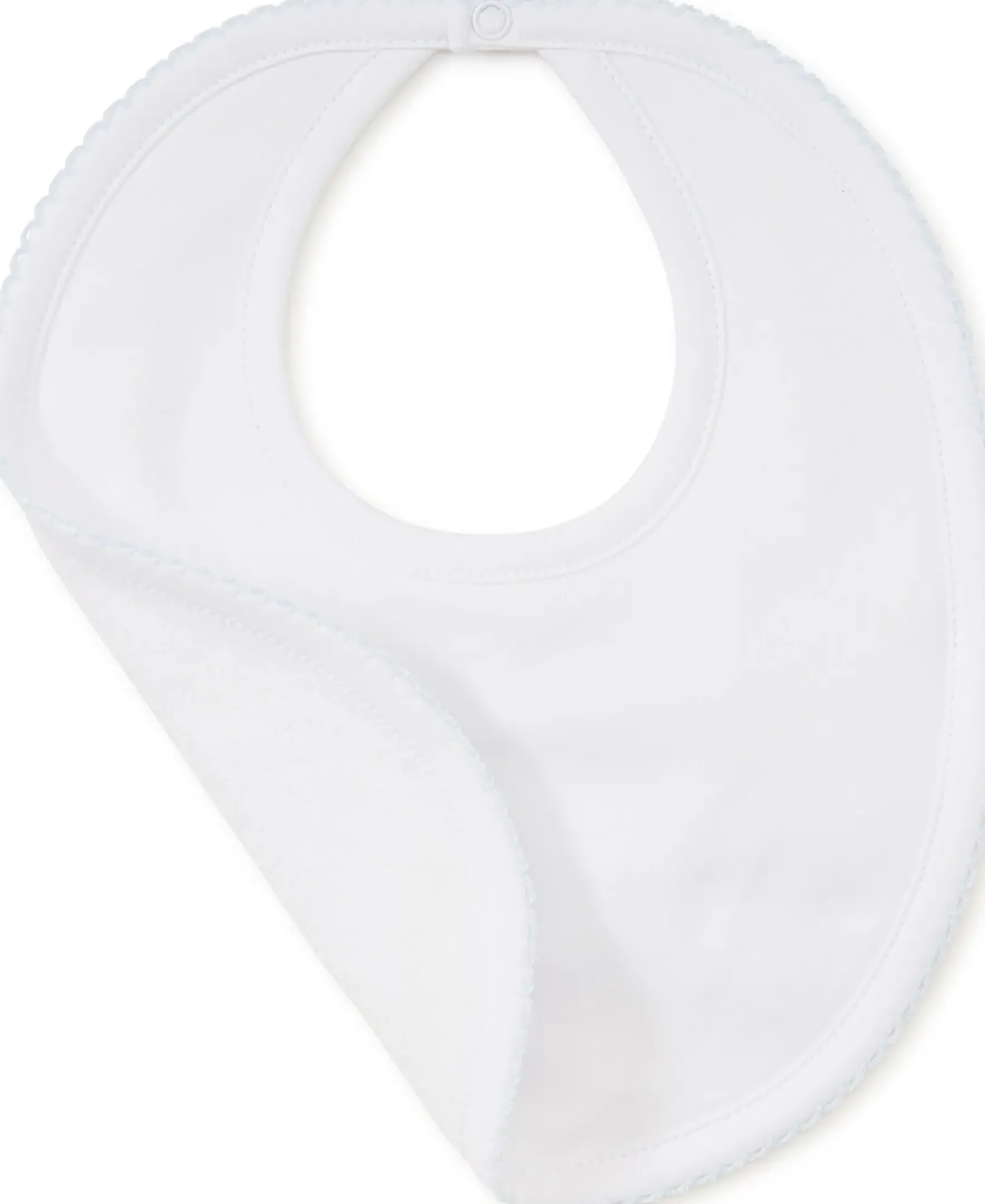 Kissy Kissy Personalized White/Blue Kissy Basics Bib> Bibs|White Basics