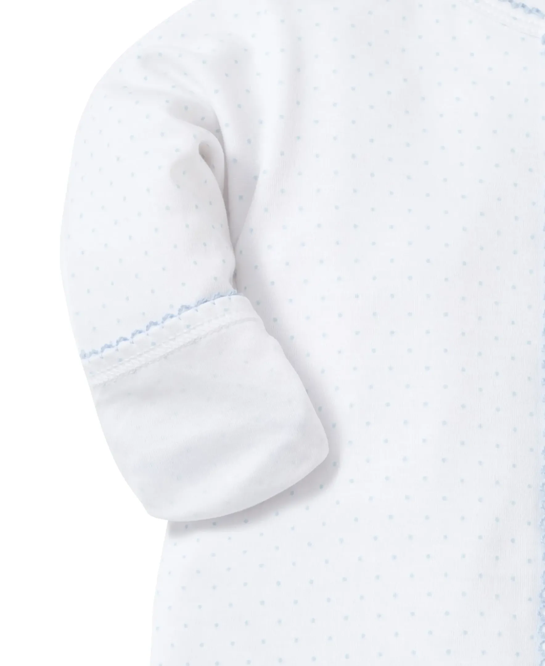 Kissy Kissy Personalized White/Blue New Kissy Dots Conv. Gown> Convertible Gowns|White Basics