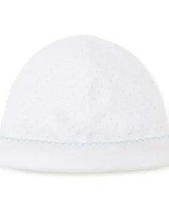 Kissy Kissy Personalized White/Blue New Kissy Dots Print Hat> Hats|White Basics