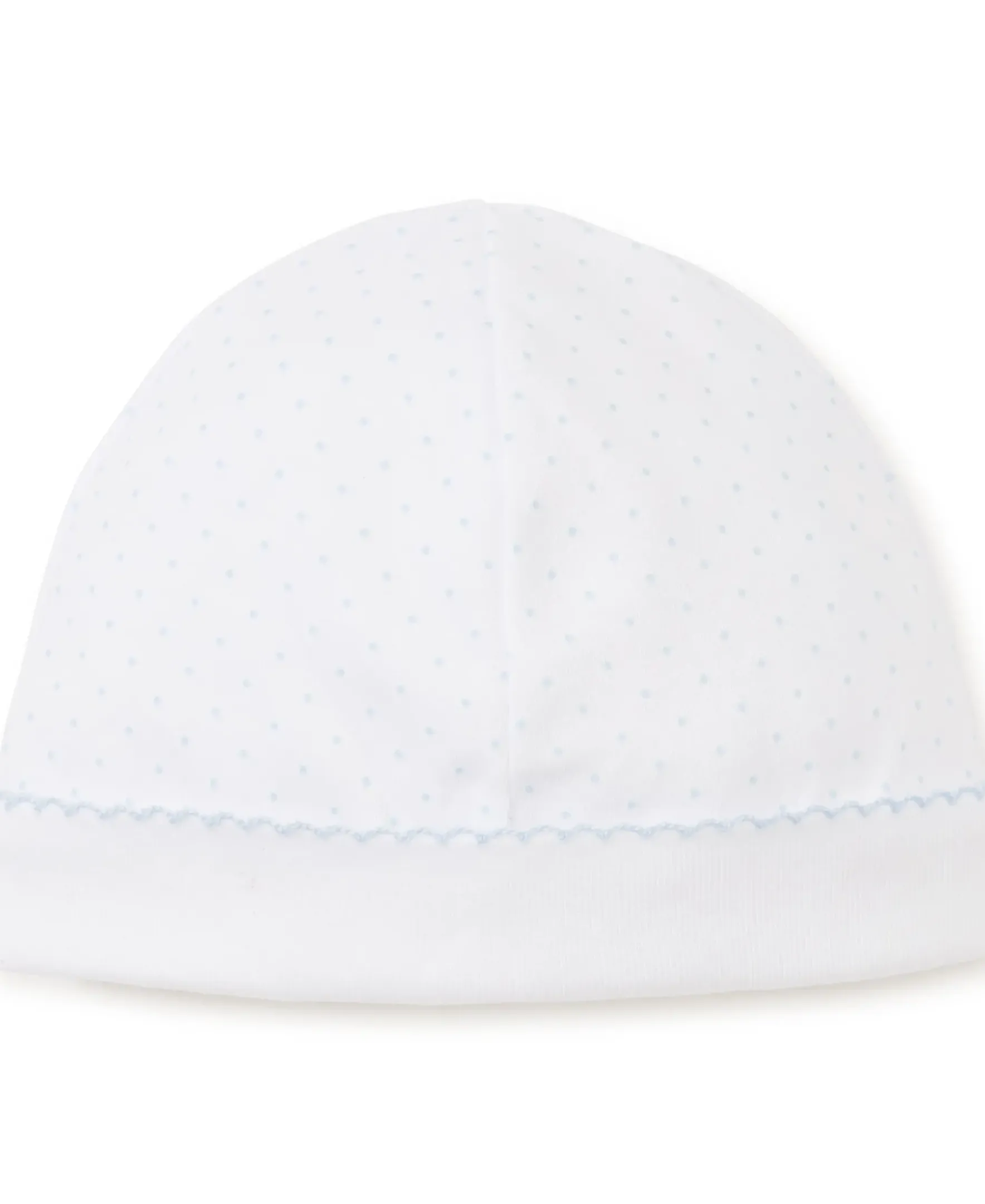 Kissy Kissy Personalized White/Blue New Kissy Dots Print Hat> Hats|White Basics