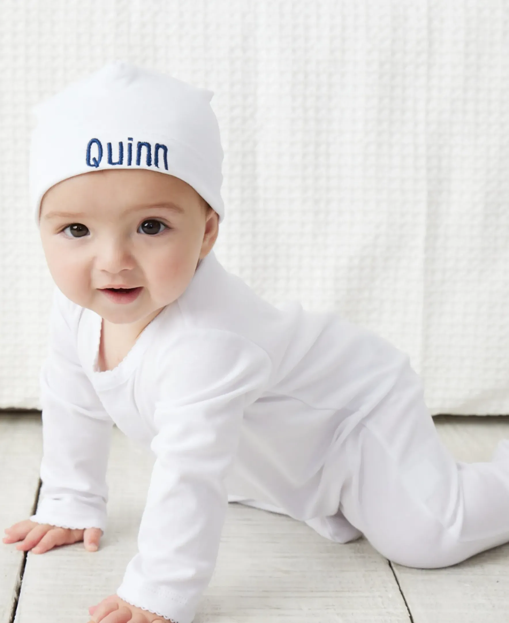 Kissy Kissy Personalized White Kissy Basics Hat> Hats|White Basics