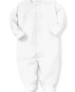 Kissy Kissy Personalized New Kissy Dots Footie> Footies|White Basics