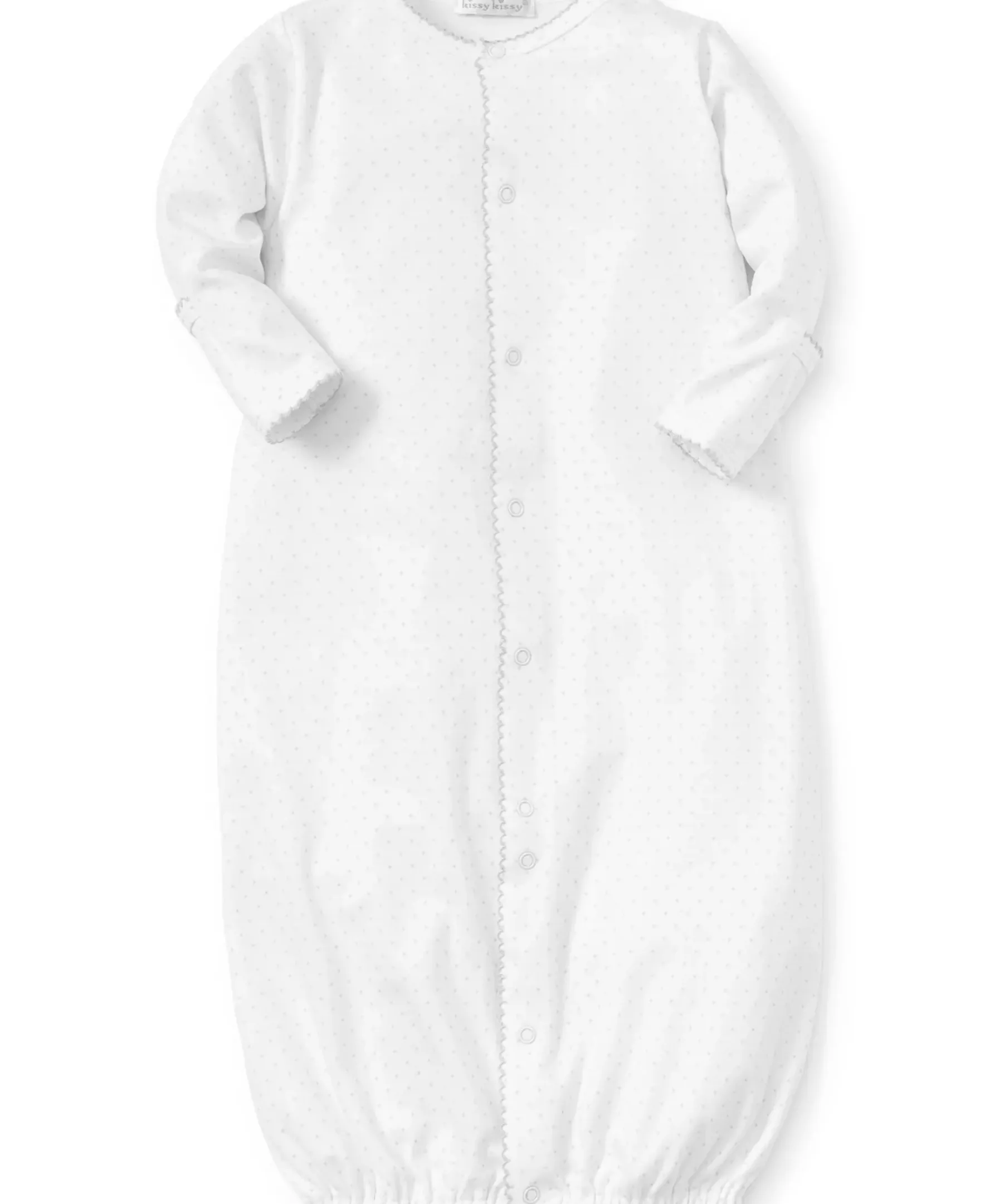 Kissy Kissy Personalized New Kissy Dots Conv Gown> White Basics|Classic Collections
