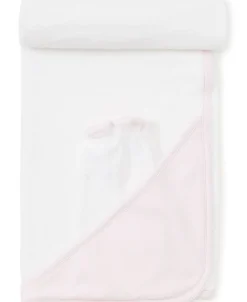 Kissy Kissy New Kissy Dots Hooded Towel & Mitt Set> Hooded Bath Towels|White Basics