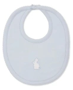 Kissy Kissy Pique Bunny Bash Blue Bib> Bibs
