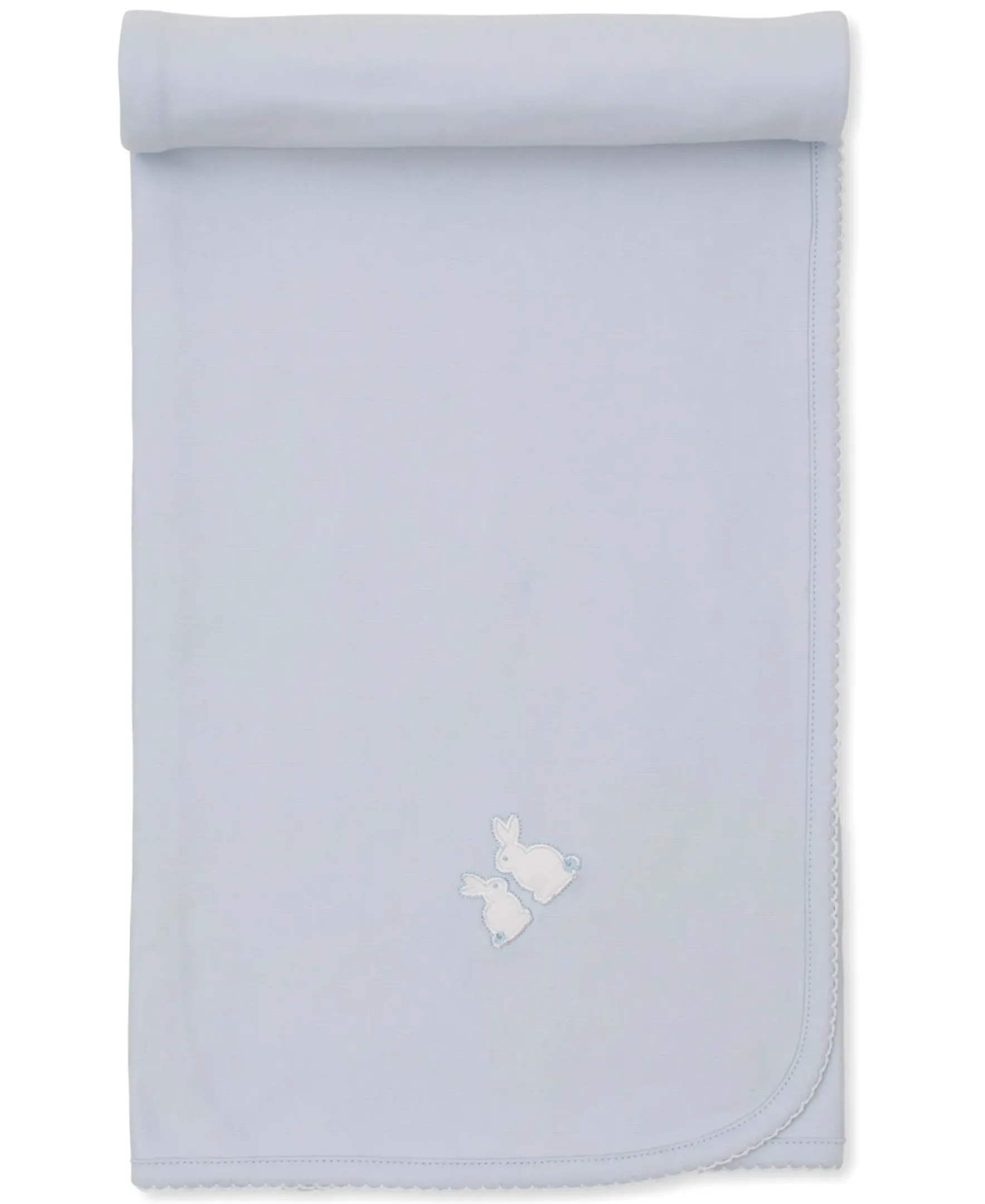 Kissy Kissy Pique Bunny Bash Blue Blanket> Blankets