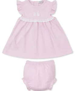 Kissy Kissy Pique Bunny Bash Dress Set> Dresses + Bubbles