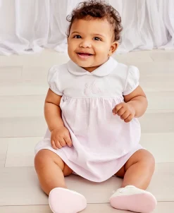 Kissy Kissy Pique Bunny Bash Gingham Dress Set> Dresses + Bubbles|White Basics