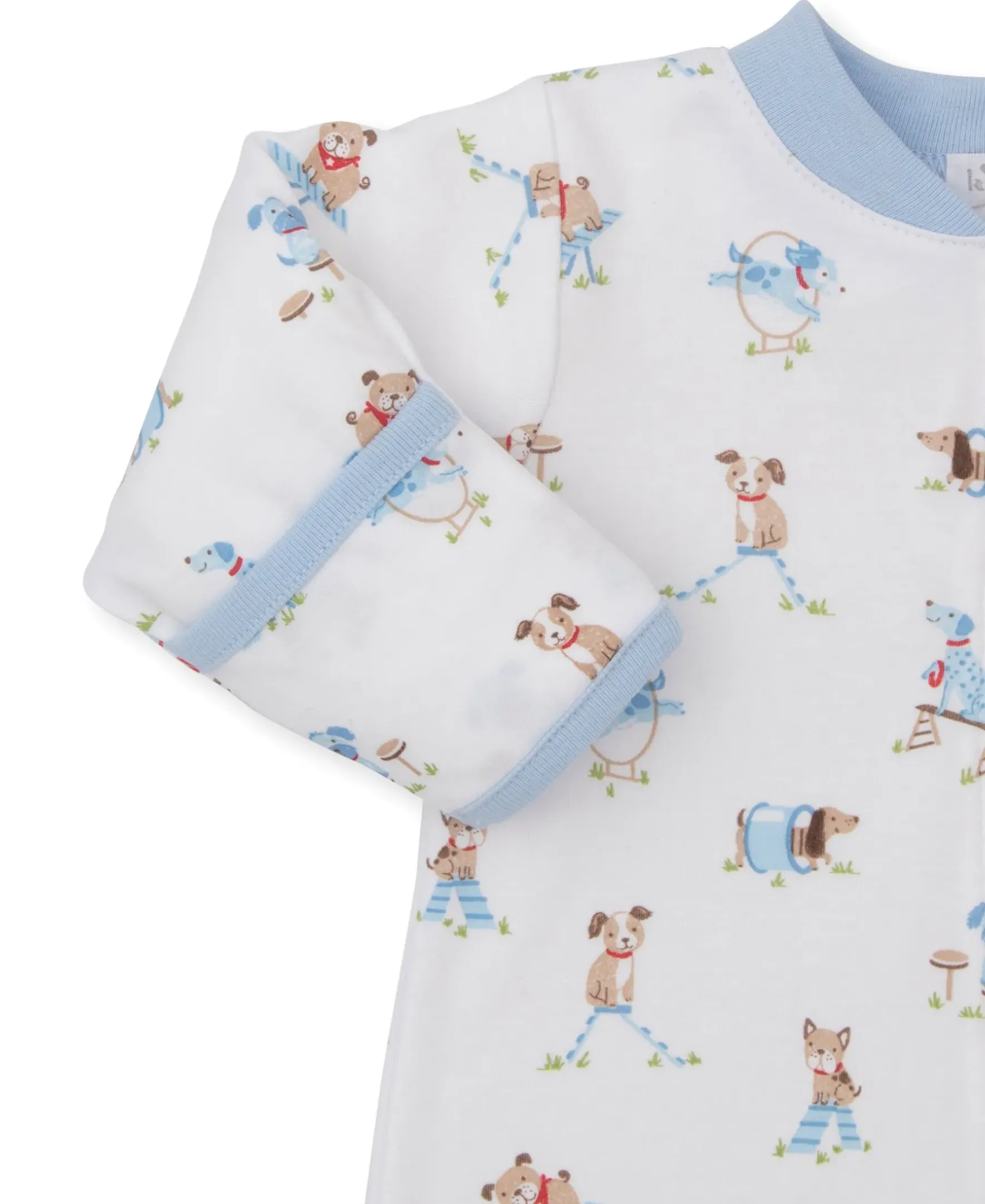 Kissy Kissy Playground Pups Zip Footie> Footies|Pajamas