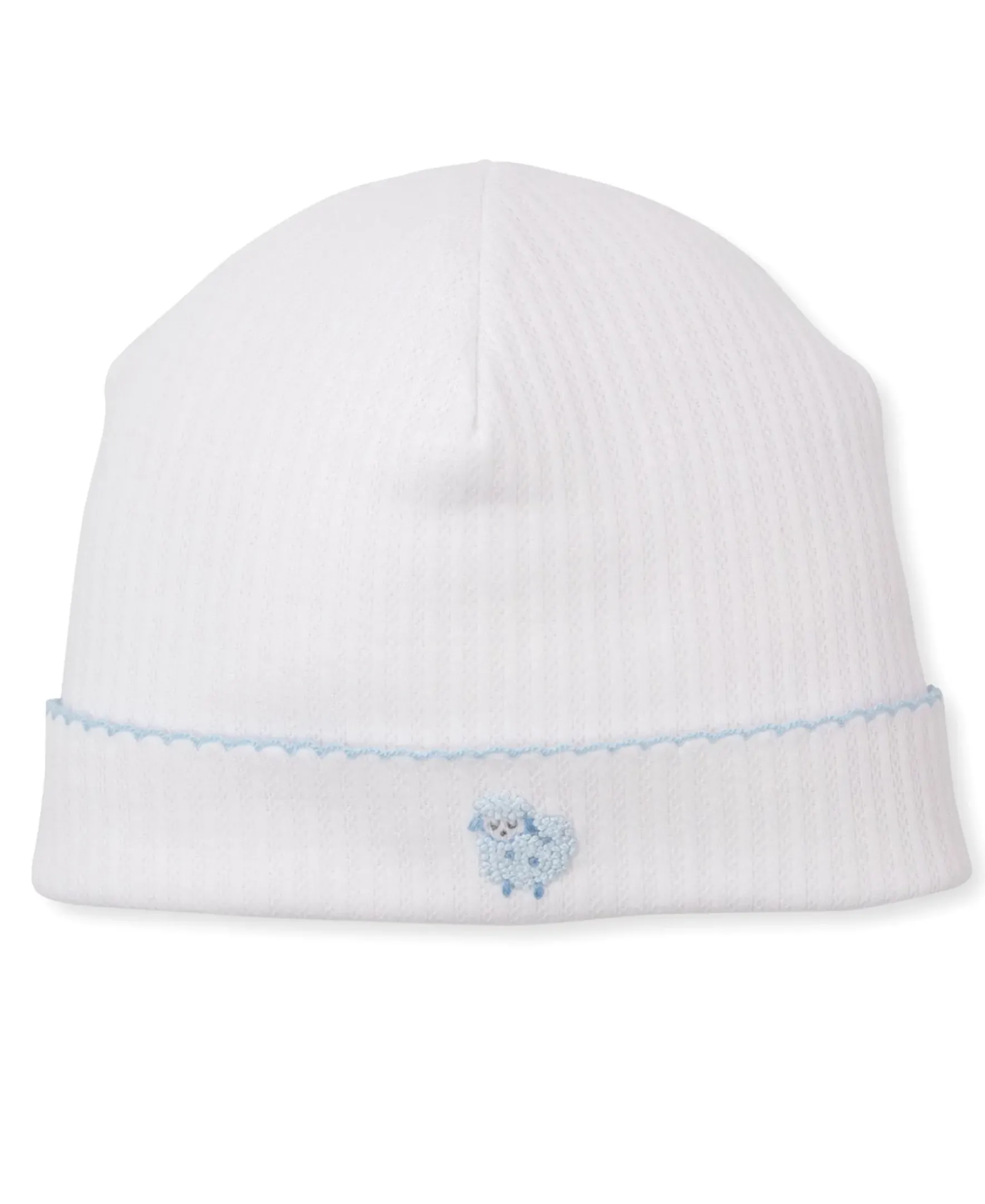Kissy Kissy Premier Baa Baa Baby Sheep Blue Hand Emb. Hat> Hats|Smocking + Hand Embroidery