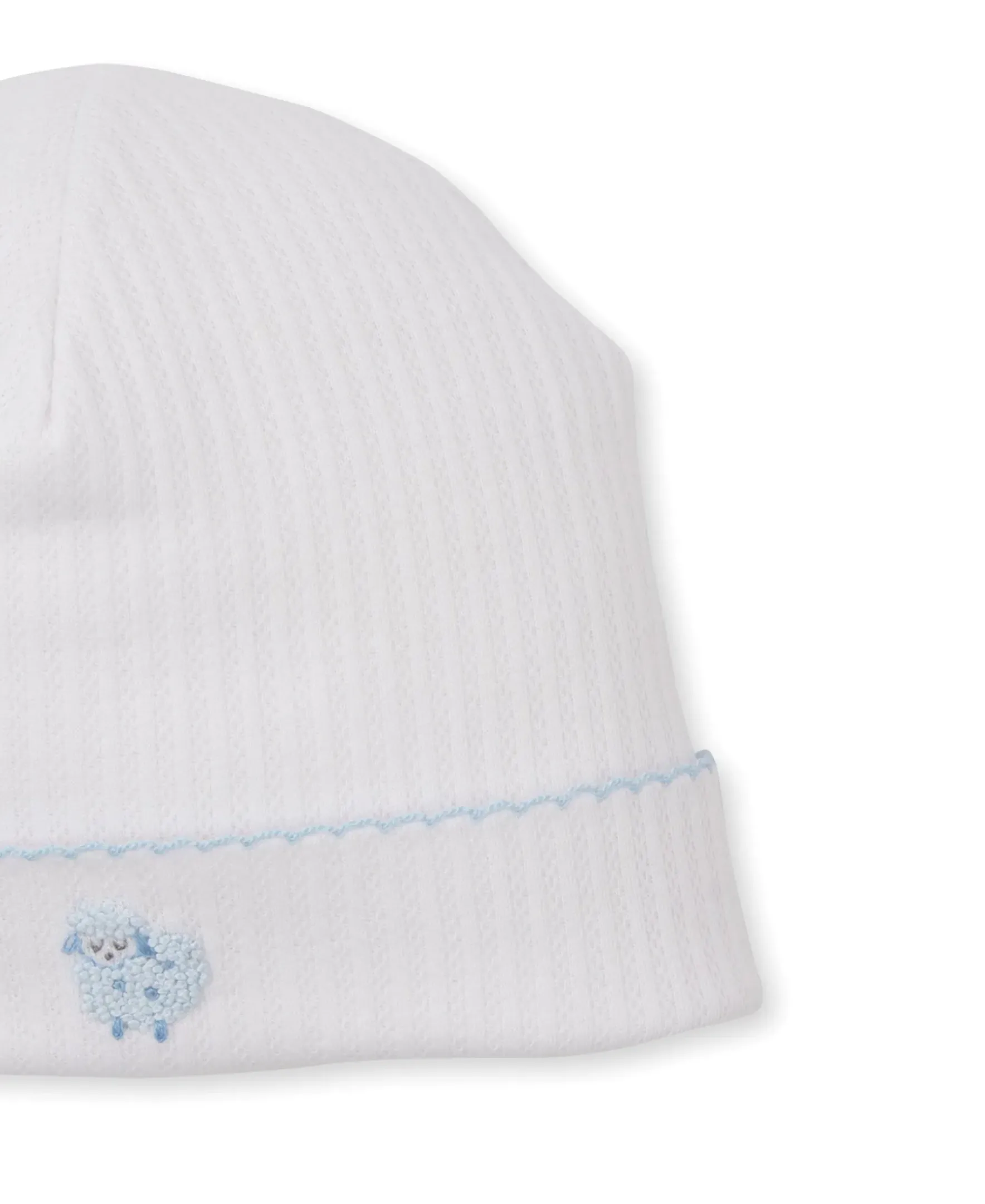 Kissy Kissy Premier Baa Baa Baby Sheep Blue Hand Emb. Hat> Hats|Smocking + Hand Embroidery