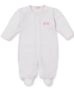 Kissy Kissy Premier Baa Baa Baby Sheep Pink Hand Emb. Footie> Footies|Smocking + Hand Embroidery