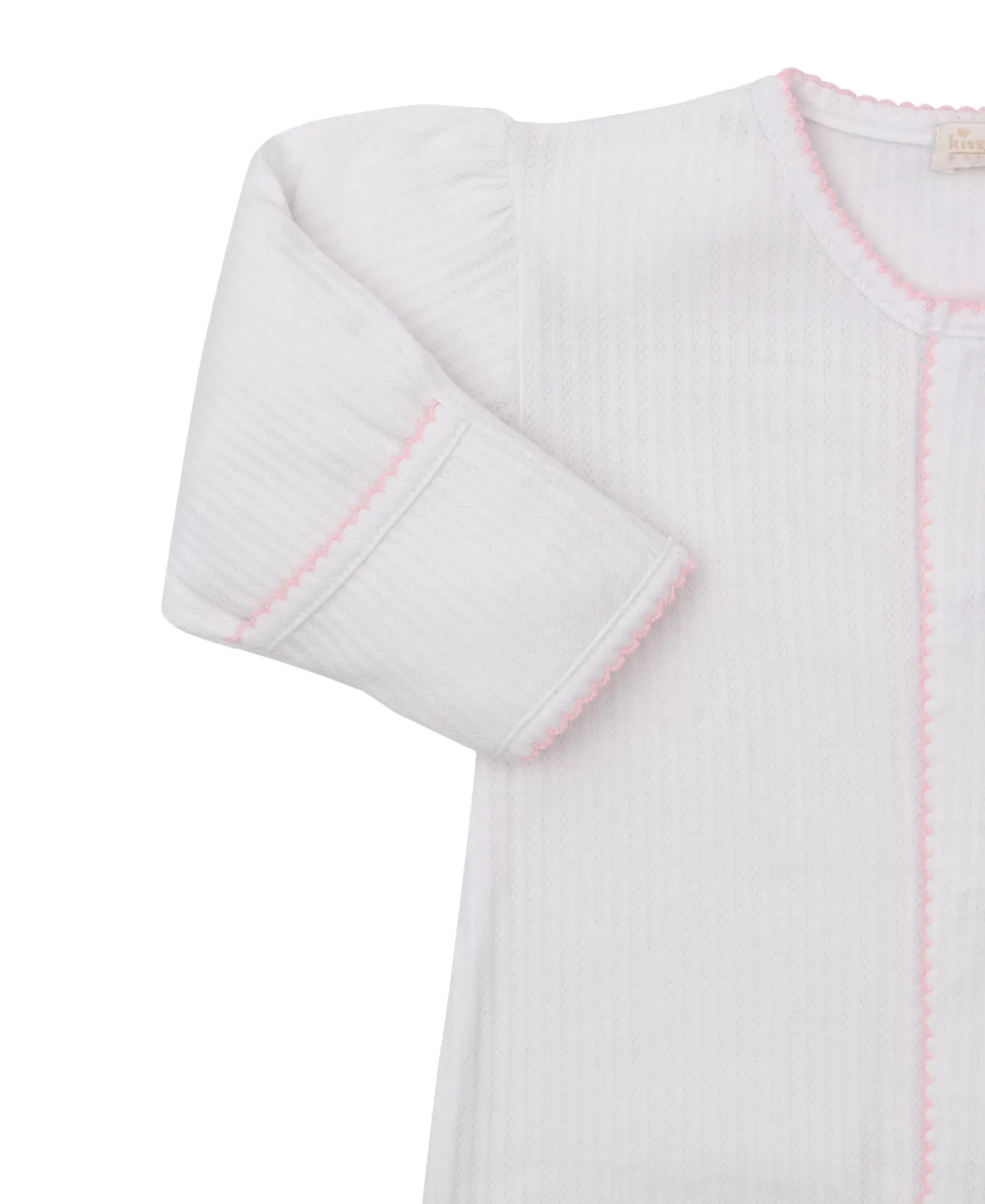 Kissy Kissy Premier Baa Baa Baby Sheep Pink Hand Emb. Footie> Footies|Smocking + Hand Embroidery