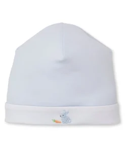 Kissy Kissy Premier Baby Bunny Patch Hand Emb. Blue Hat> Hats|Smocking + Hand Embroidery