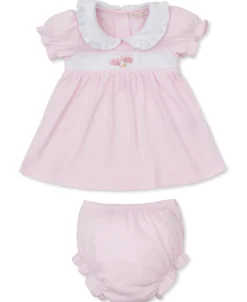 Kissy Kissy Premier Baby Bunny Patch Hand Emb. Dress Set> Dresses + Bubbles|Smocking + Hand Embroidery