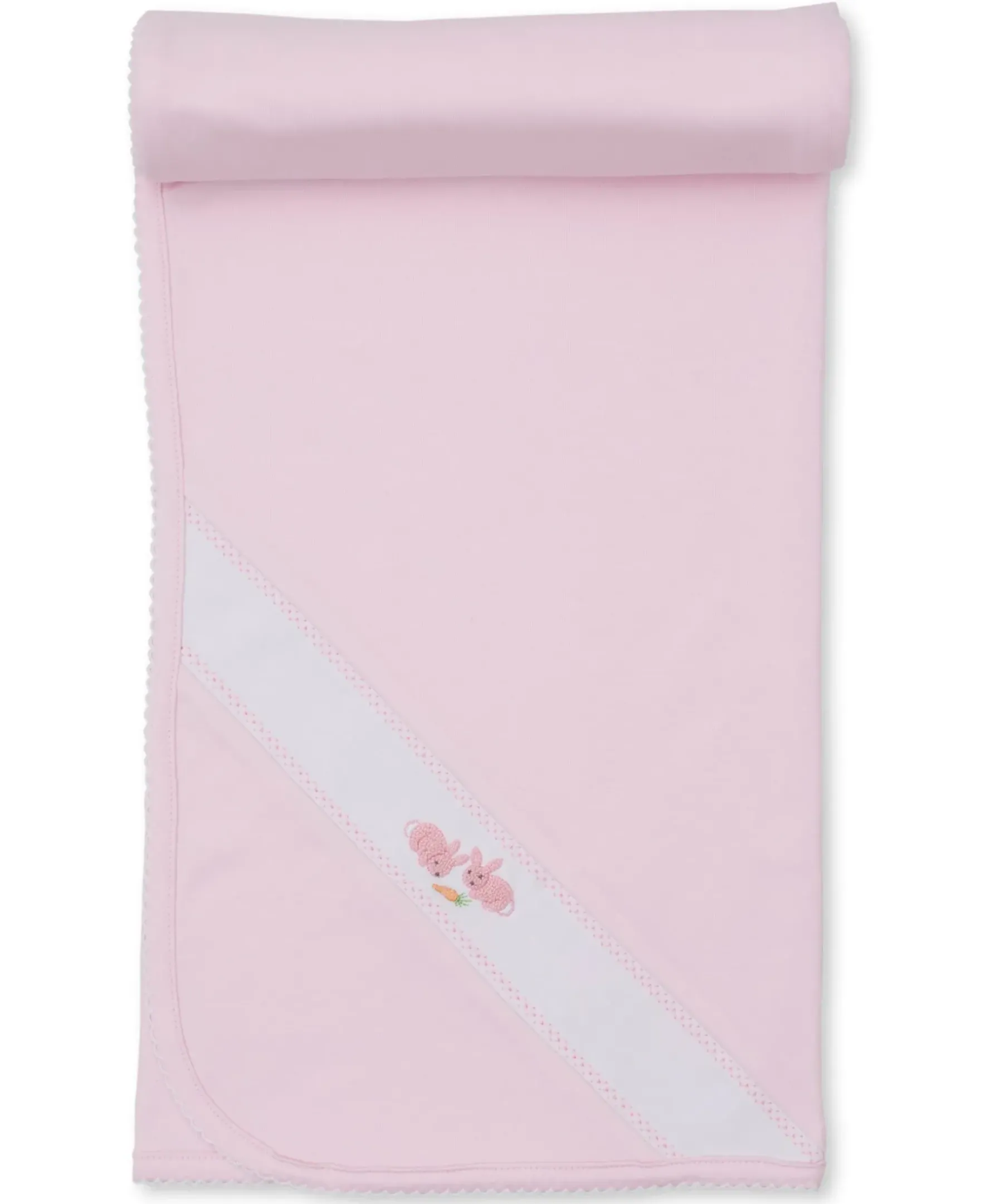 Kissy Kissy Premier Baby Bunny Patch Hand Emb. Blanket> Blankets|Smocking + Hand Embroidery