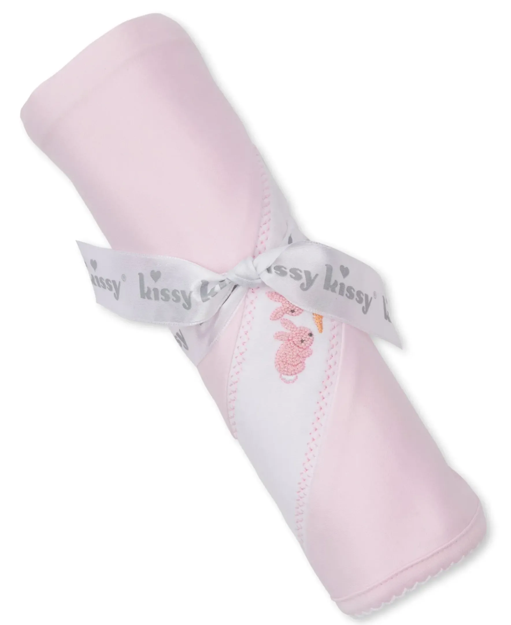Kissy Kissy Premier Baby Bunny Patch Hand Emb. Blanket> Blankets|Smocking + Hand Embroidery