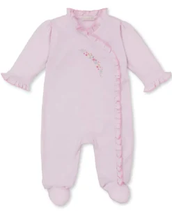 Kissy Kissy Premier Flowers & Vines Hand Emb. Footie> Footies|Smocking + Hand Embroidery